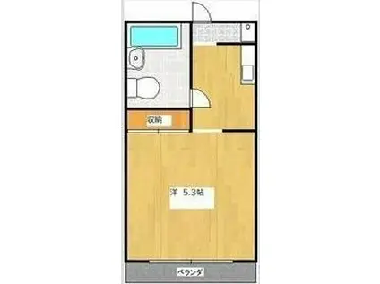 メゾン・ド・エール壱番館(ワンルーム/2階)の間取り写真