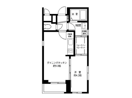 エフパークレジデンス横浜反町(1DK/5階)の間取り写真