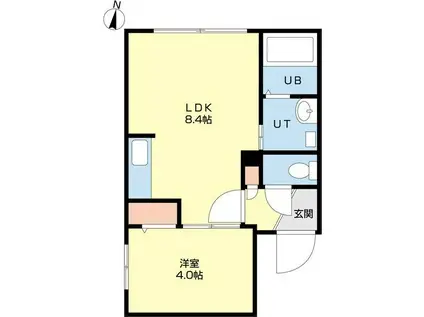 ラフィーネ学園前II(1LDK/1階)の間取り写真