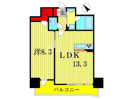 果樹園ST(1LDK/7階)の間取り写真
