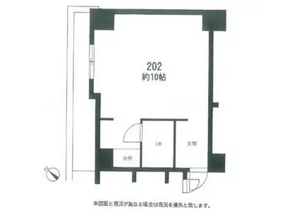 ストーク麻布十番(ワンルーム/2階)の間取り写真