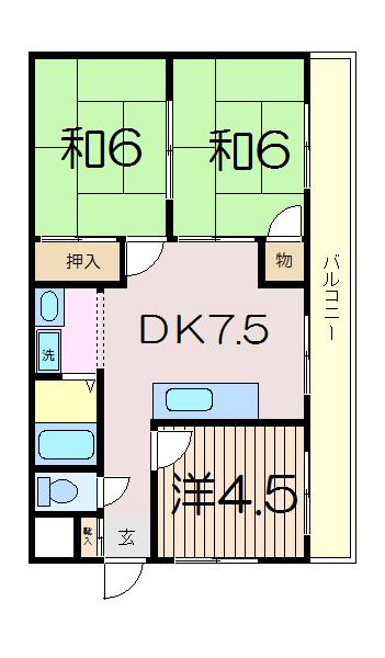 グリーンエース(3DK/3階)の間取り写真