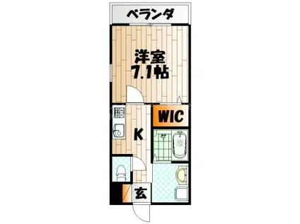 ノースステイツ西小倉(1K/2階)の間取り写真