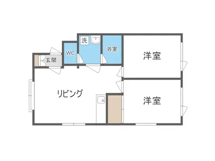 ハイムタナカ(2LDK/2階)の間取り写真