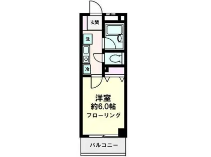 アンビシャス21新川崎(1K/1階)の間取り写真