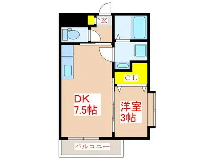 LA ROCHELLE(1DK/3階)の間取り写真