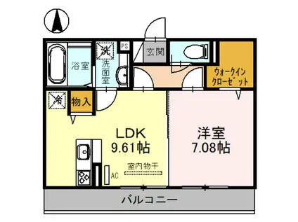 クレシア旭(1LDK/3階)の間取り写真