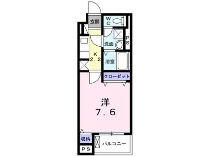 カーサ美麗(1K/1階)の間取り写真