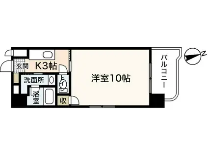 ロワジールY(1K/3階)の間取り写真