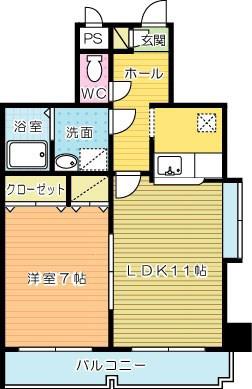 堺町センタービル(1LDK/13階)の間取り写真