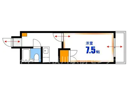 信和ビル(1K/8階)の間取り写真
