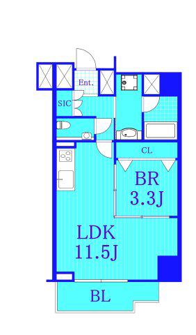 アーバネージュ新横浜(1LDK/5階)の間取り写真