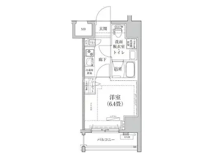 アイル横浜関内(1K/7階)の間取り写真