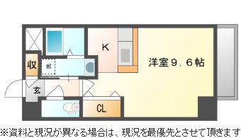 ウイング21中山下II(1LDK/8階)の間取り写真