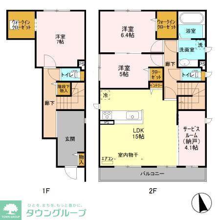 グランドソレイユVI(3SLDK/2階)の間取り写真