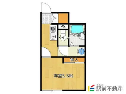 レオネクストそらまめII(1K/1階)の間取り写真