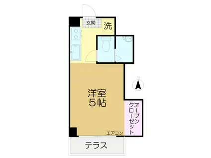 ハイツ白鷹(1K/1階)の間取り写真