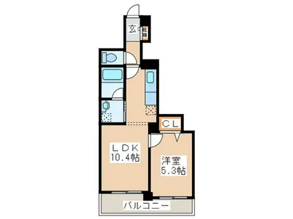 ファンタジーアベニュー広和NO17(1LDK/7階)の間取り写真