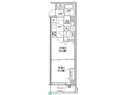 アイルグランデ大田(2K/2階)の間取り写真