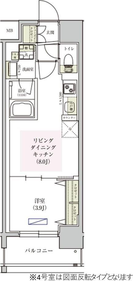 アーバネックス東梅田(1LDK/12階)の間取り写真