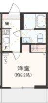 アザーレ・クオン本厚木(1K/3階)の間取り写真