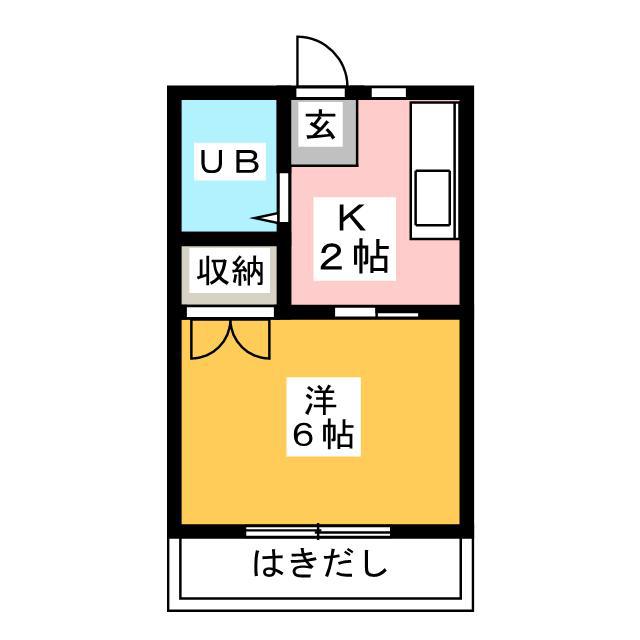 コンフォートイシイ(1K/1階)の間取り写真
