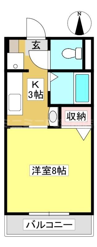 CASAPORTA(1K/1階)の間取り写真