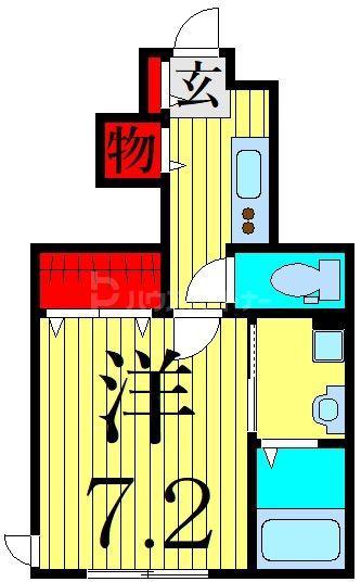 スコルピオーネ(1K/1階)の間取り写真