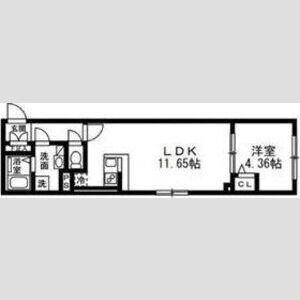 SOLASIA RESIDENCE 武蔵小山(1LDK/2階)の間取り写真