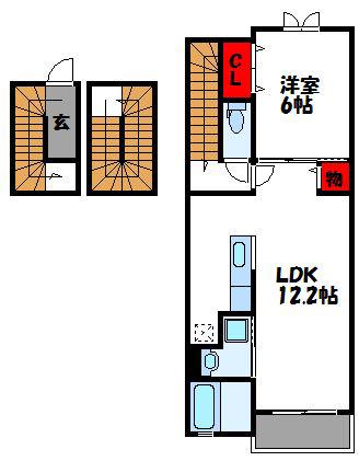 カーサビアンカ(1LDK/3階)の間取り写真