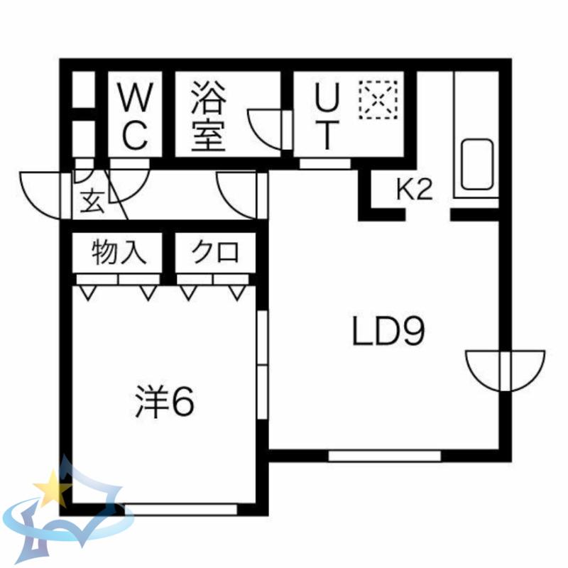 タイセイコーポ30(1LDK/3階)の間取り写真