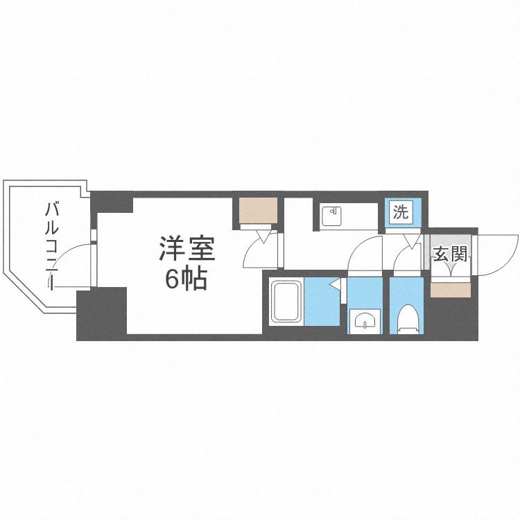 S-RESIDENCE都島LUX(1K/10階)の間取り写真