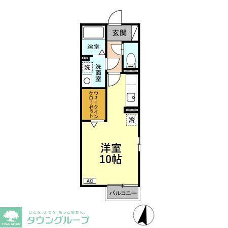 ウィルステージ陶生(ワンルーム/2階)の間取り写真