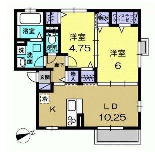 リバティ(2LDK/1階)の間取り写真