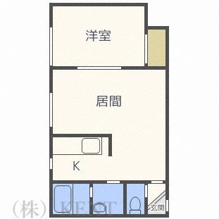 フロイデ24(1LDK/2階)の間取り写真