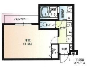 フジパレス岸和田駅北(1K/3階)の間取り写真