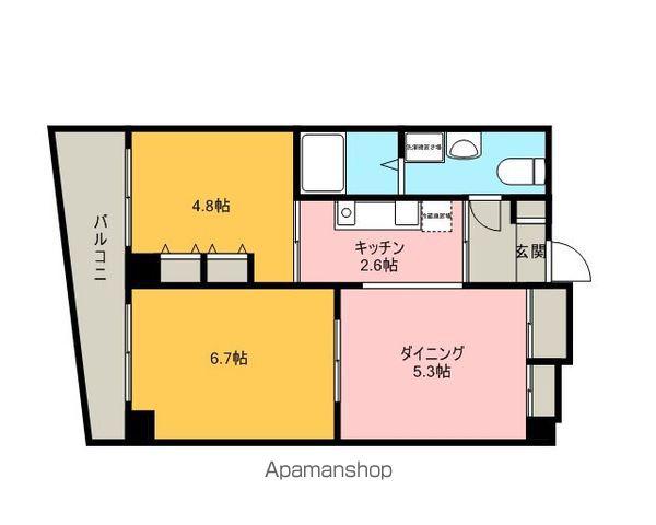 FSC新宿マンション(2DK/4階)の間取り写真