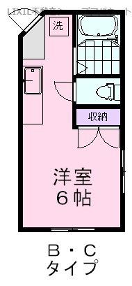 ブランドールII(ワンルーム/1階)の間取り写真