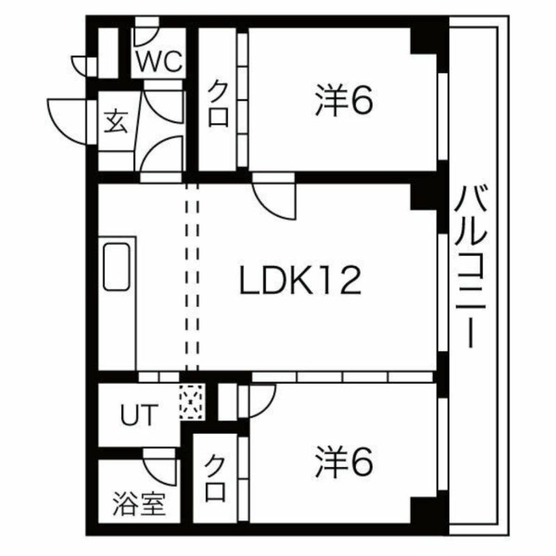 チャイルドパークI(2LDK/3階)の間取り写真
