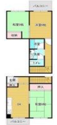 天保山第5コーポ1号棟(3DK/7階)の間取り写真