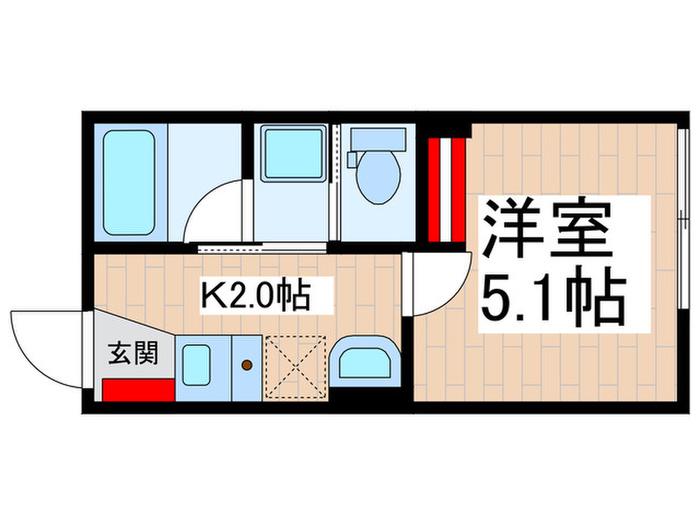 AIRLIX南千住(1K/2階)の間取り写真