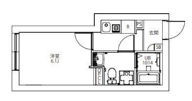 CITY WALK永福町(1K/1階)の間取り写真