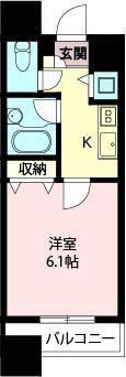 LASANTE板橋本町(1K/6階)の間取り写真