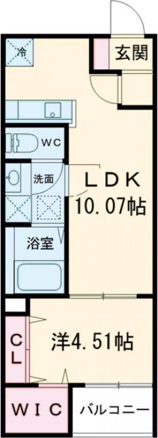 FSTYLE高見の里2号館(1LDK/2階)の間取り写真