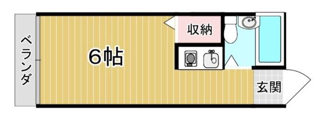 チェリーコート(ワンルーム/1階)の間取り写真