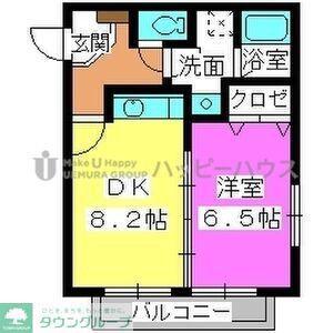 サニープレイス(1LDK/1階)の間取り写真