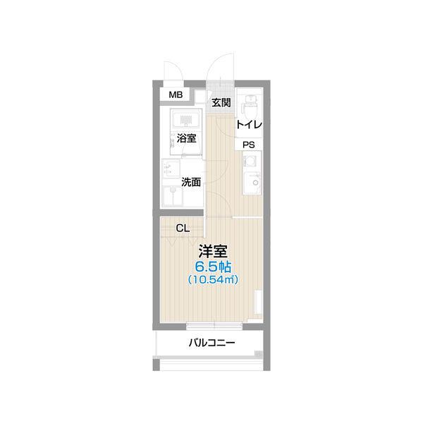 BLOOMING春日井(ワンルーム/3階)の間取り写真
