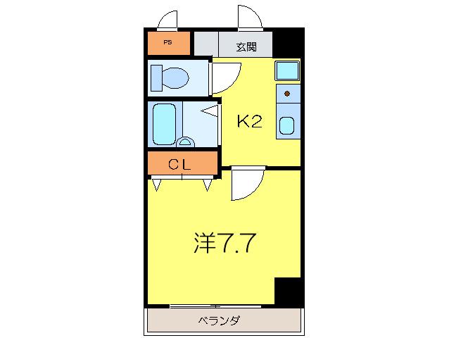 FS城西(1K/2階)の間取り写真