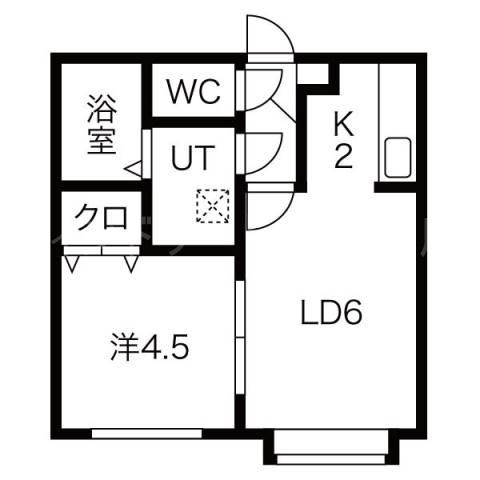 サウスステージ南郷(1LDK/3階)の間取り写真