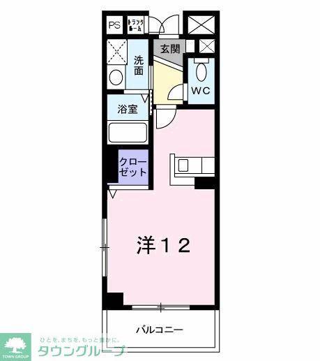 グランリーオ(ワンルーム/4階)の間取り写真